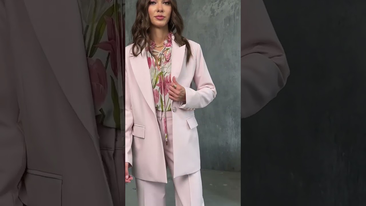 Модель 4074 розовый костюм Люше