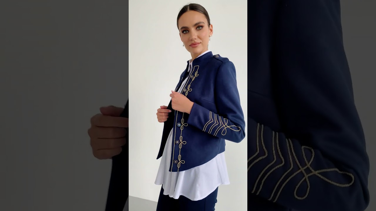Эффектный жакет в стиле милитари. 24-303-2 URS.by