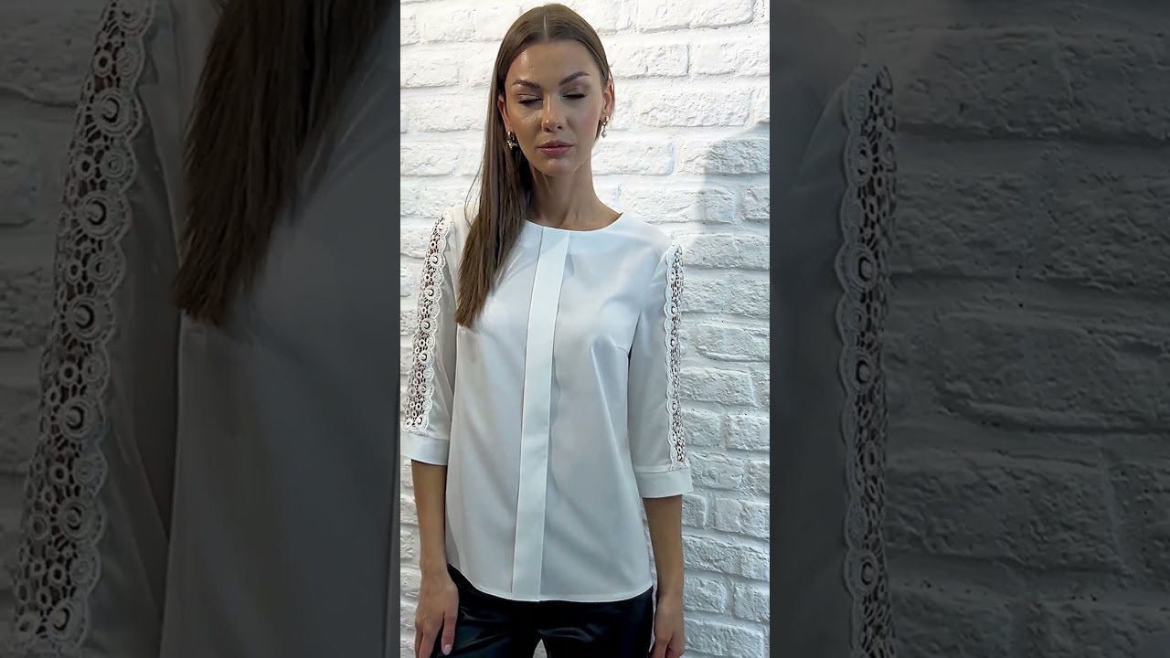 Кружевная Блуза VIZAVI 680 молочного белого цвета #fashion #fashionst #брендыодежды #стиль #lookatme
