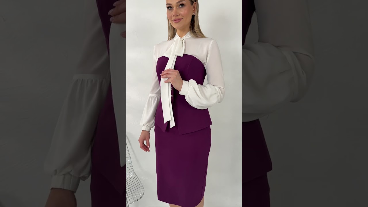 Классический костюм Мода-Юрс арт.  2963 fioletovyj  #fashion  #брендыодежды  #стиль