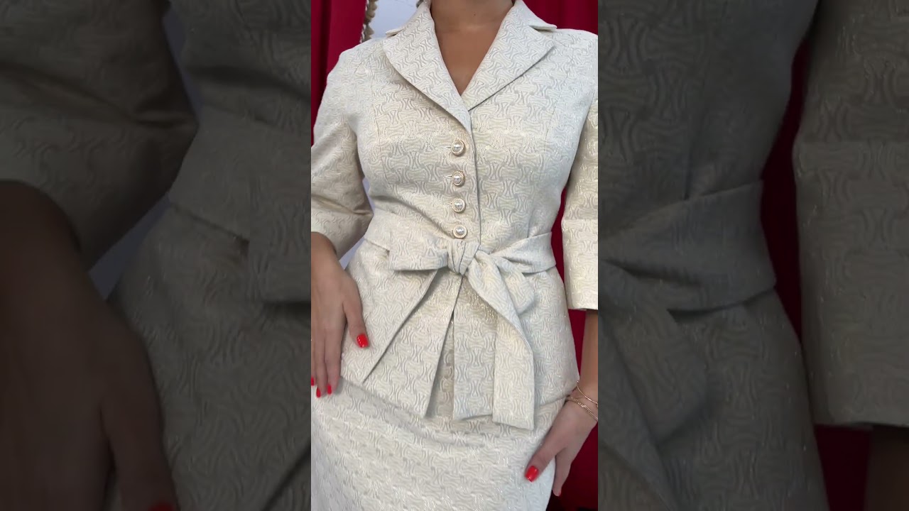 Нарядный костюм из жаккарда Мода-Юрс арт. 2618 shampan