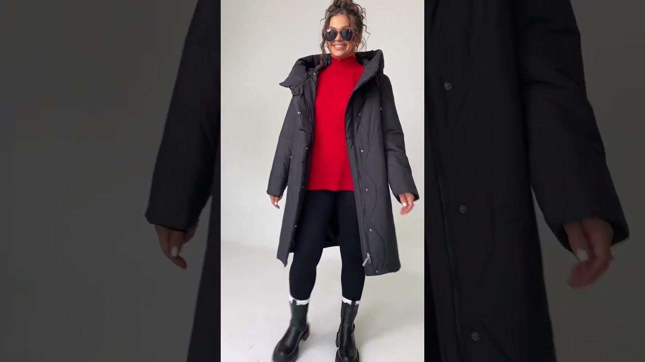 6233 куртка женская демисезонная размерный ряд с 50 по 60 цвет чёрный