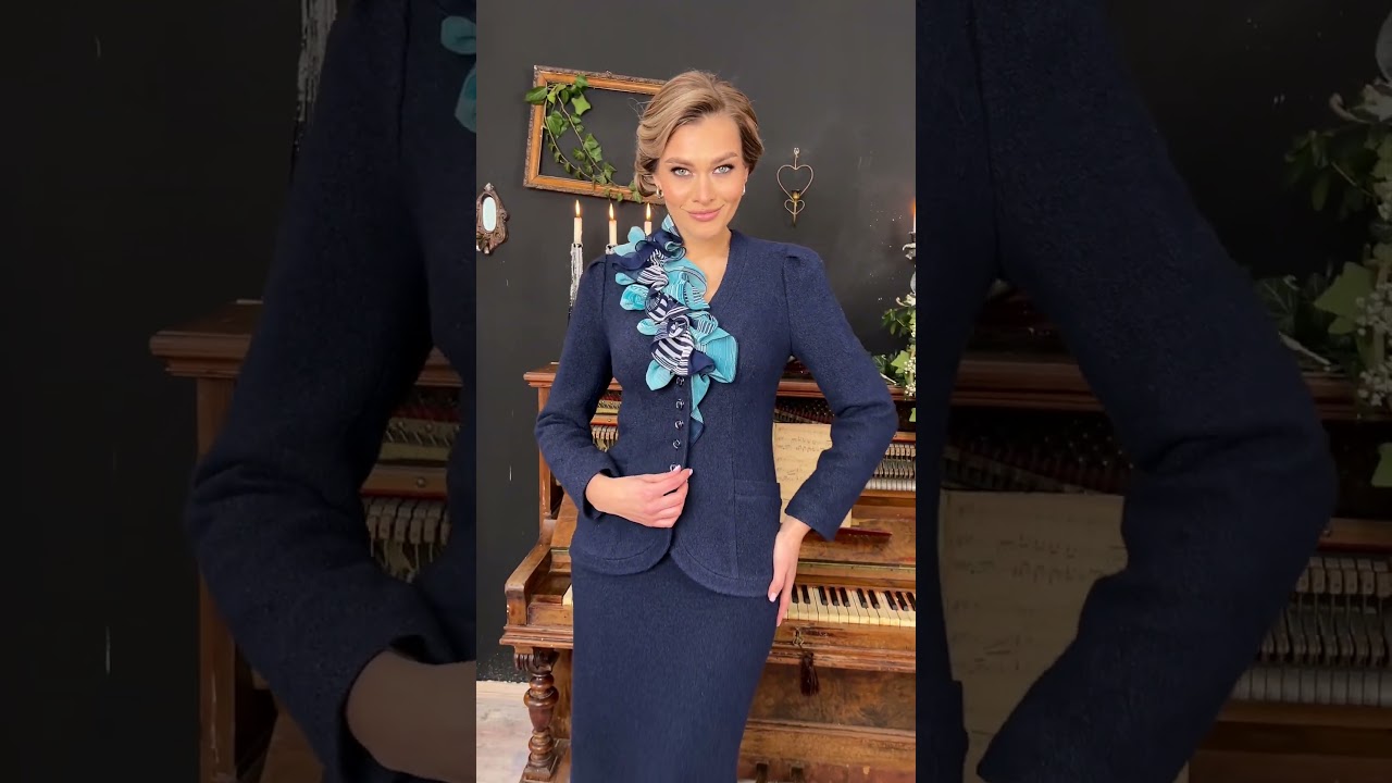 Костюм-двойка со съемным элементом Мода-Юрс арт. 2825 sinij