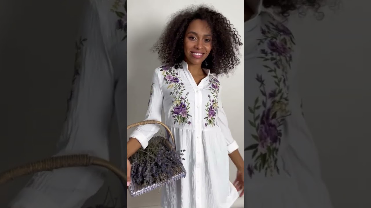 Изящная летняя блуза с вышивкой ЮРС