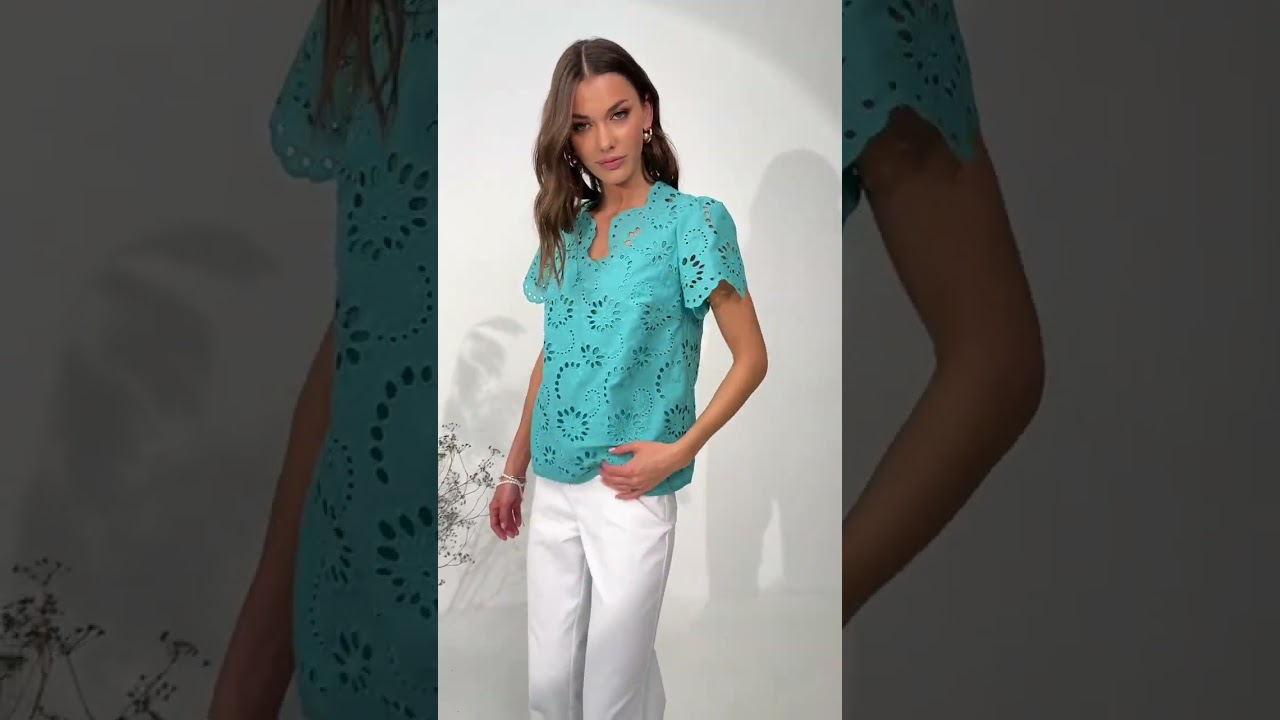 Модель 4111 Блуза мята Люше