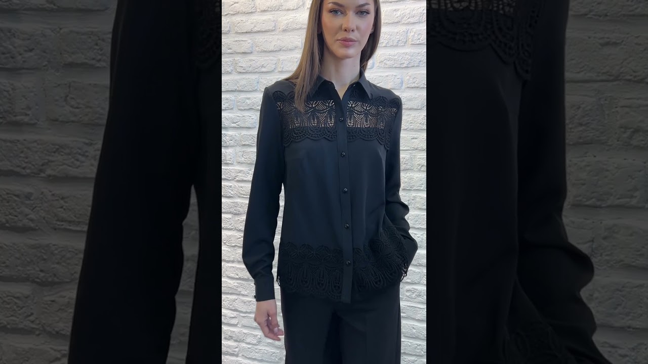 Кружевная Блуза VIZAVI 747 черного цвета #fashion #fashionst #брендыодежды #стиль #одежда