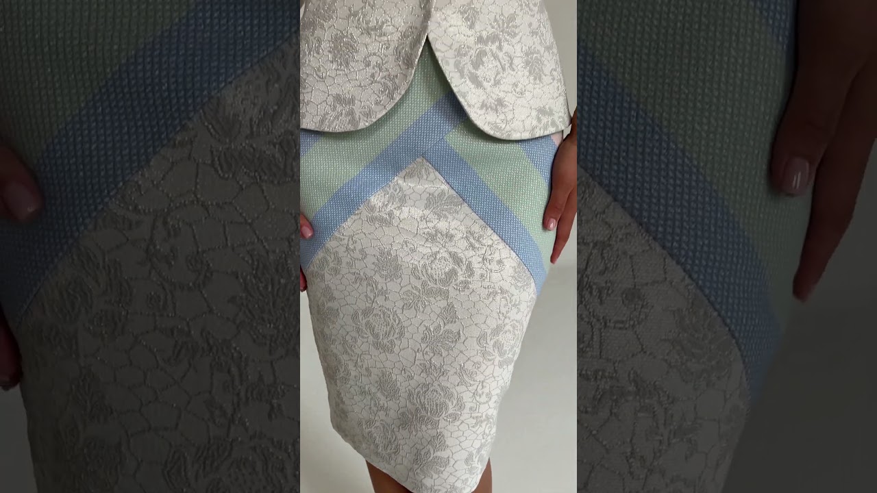 Костюм из жаккарда с геометрией Мода-Юрс арт. 2858 molochnyj  #style  #styling  #ootd  #мода