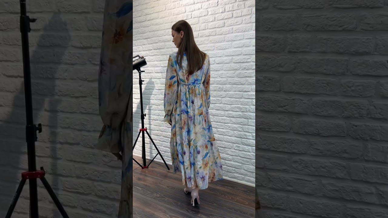 Платье женское VIZAVI 830.2  сиреневые и салатовые цветы #fashionstyle #модныепоказы #fashion
