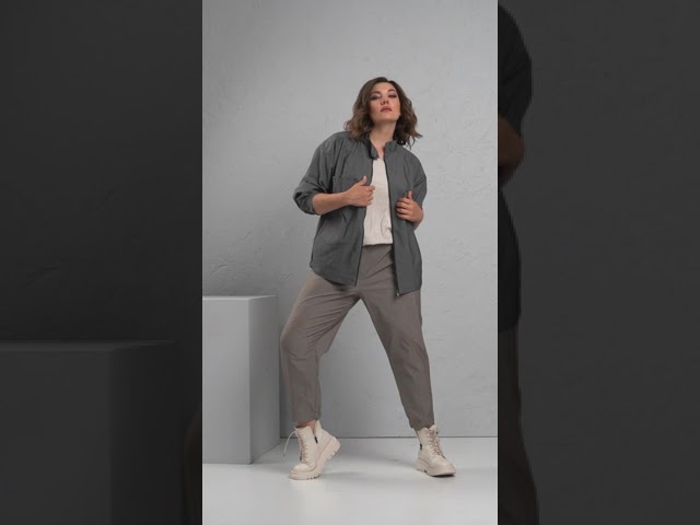 Повседневный комплект из куртки, блузы и брюк DEESSES 3051 |  БЕЛОРУССКАЯ ОДЕЖДА больших размеров