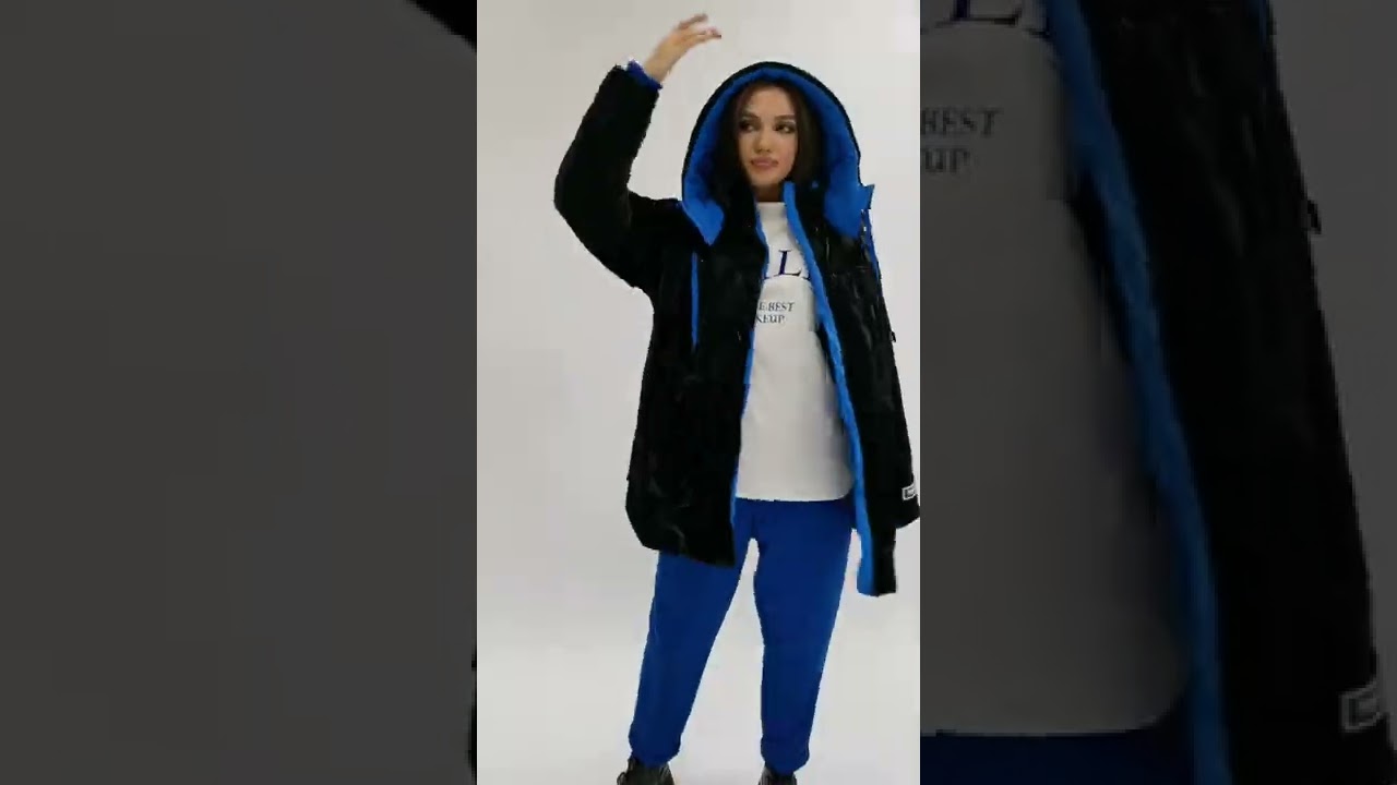 Теплая куртка "MisLana" модель 851 в черном  цвете