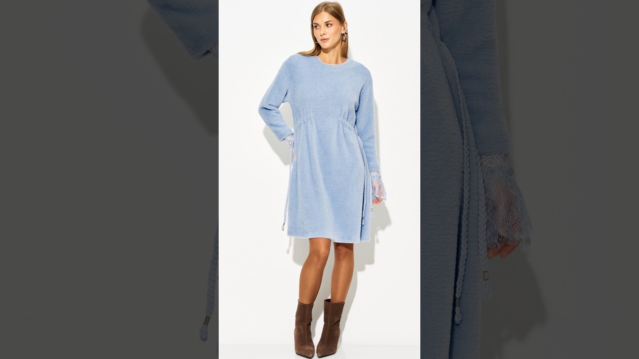 LAIKONY L-605  голубой платье    #одеждаизбелоруссии  #брендыодежды