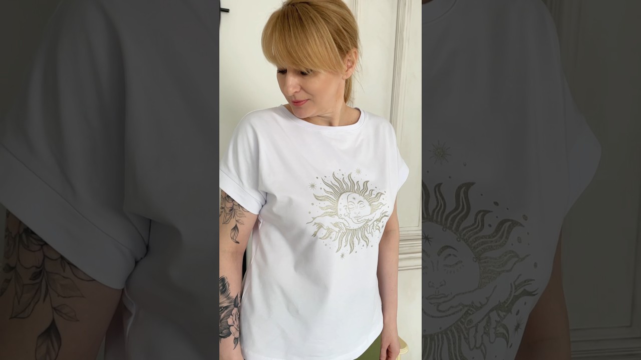 Солнышко на белом. Блузка 2195 Rumoda. #блузки #plussize
