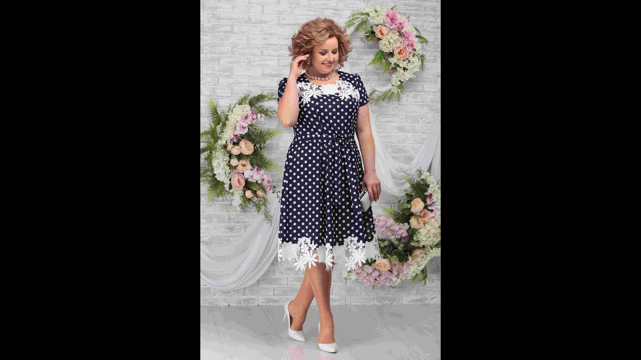 Видео обзор летнего платья NINELE 7354. Нарядная одежда больших размеров.