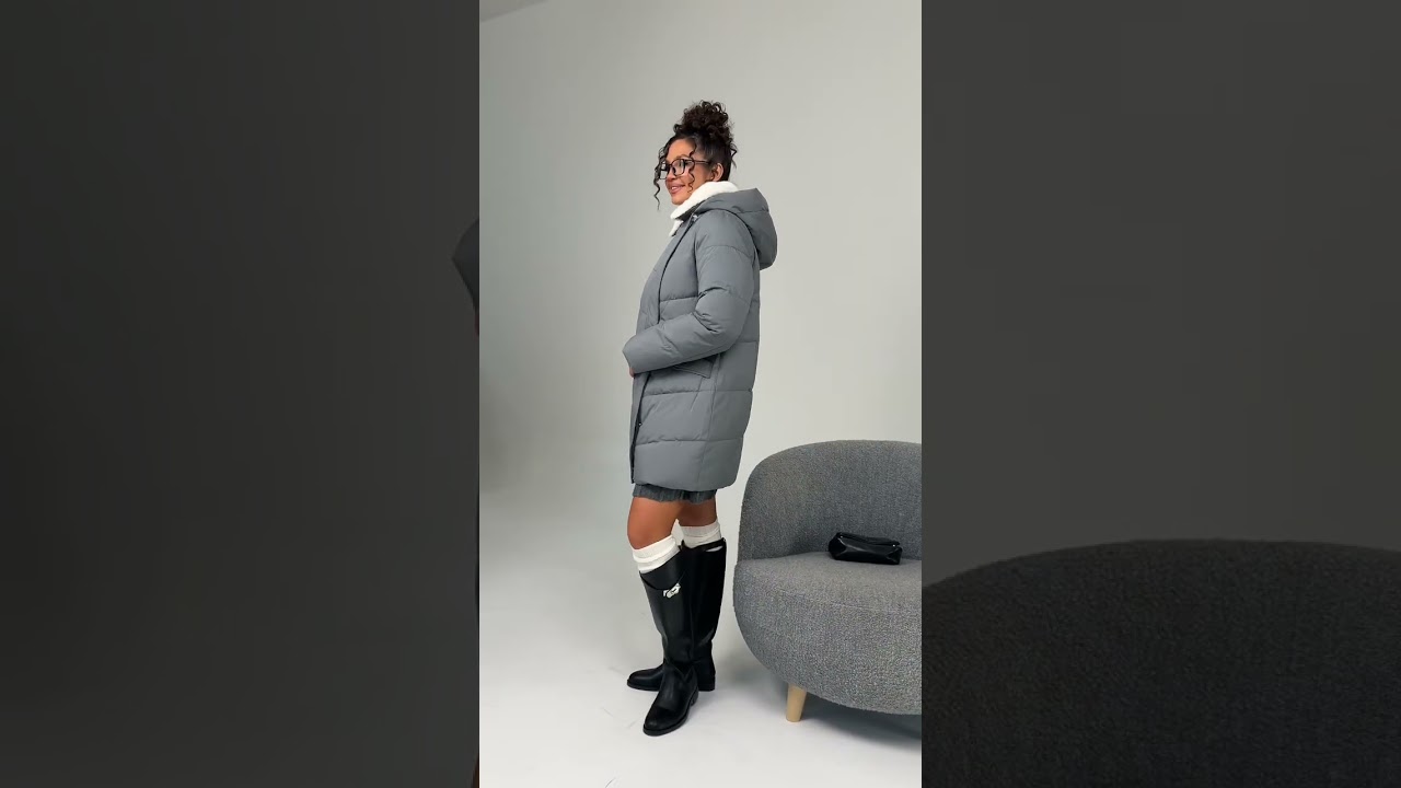 8020 пальто размерный ряд с 46 по 56 цвет дымчято -серый