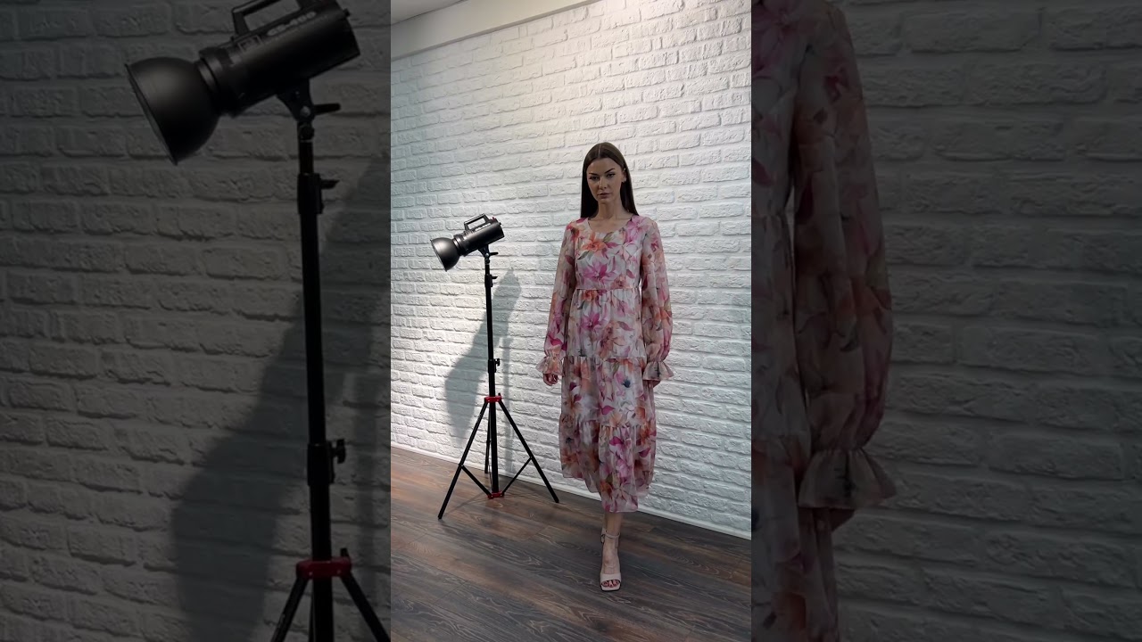 Платье женское VIZAVI 830.1 розовые цветы #fashionstyle #модныепоказы #fashion #брендыодежды #style