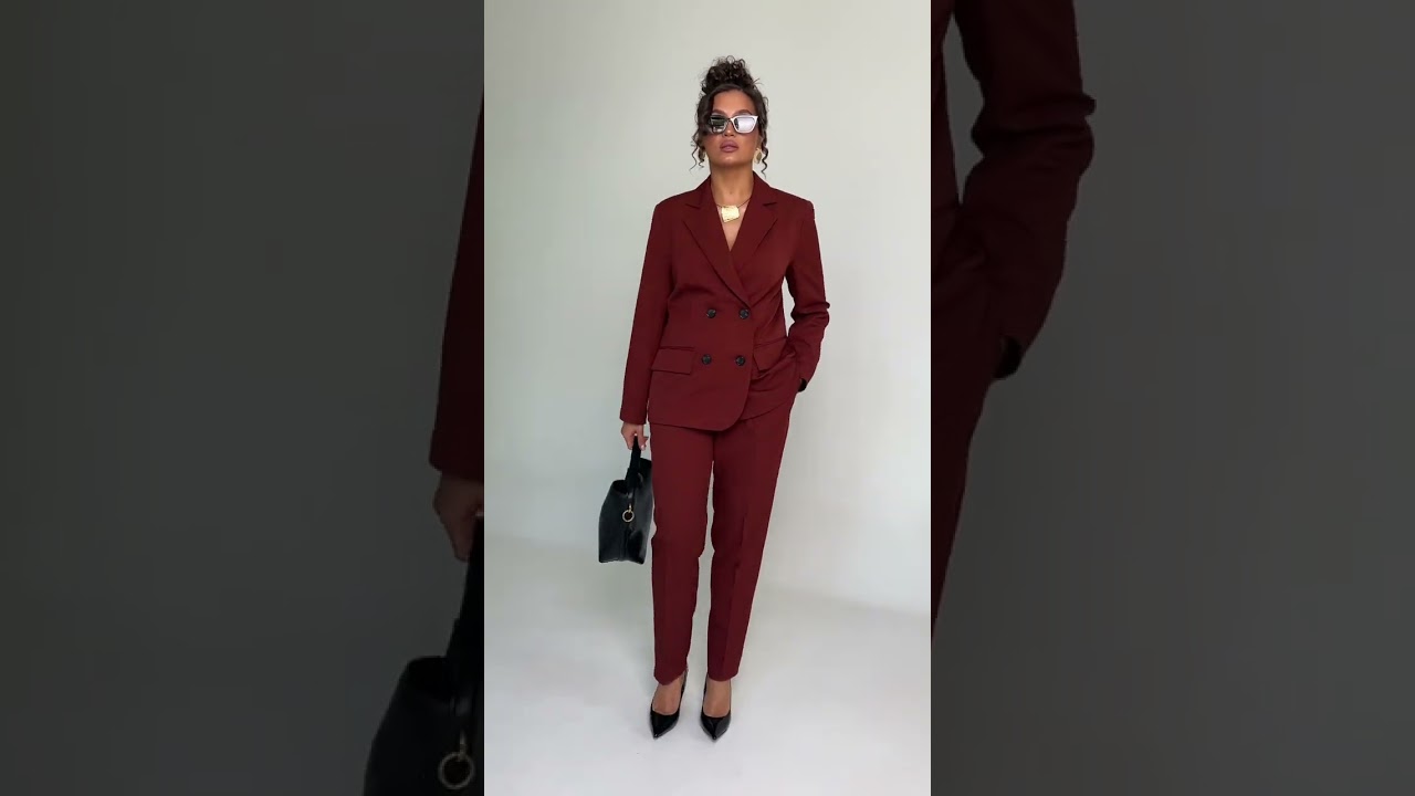 6355 костюм женский двойка цвет терракот размерный ряд с 48 по 54