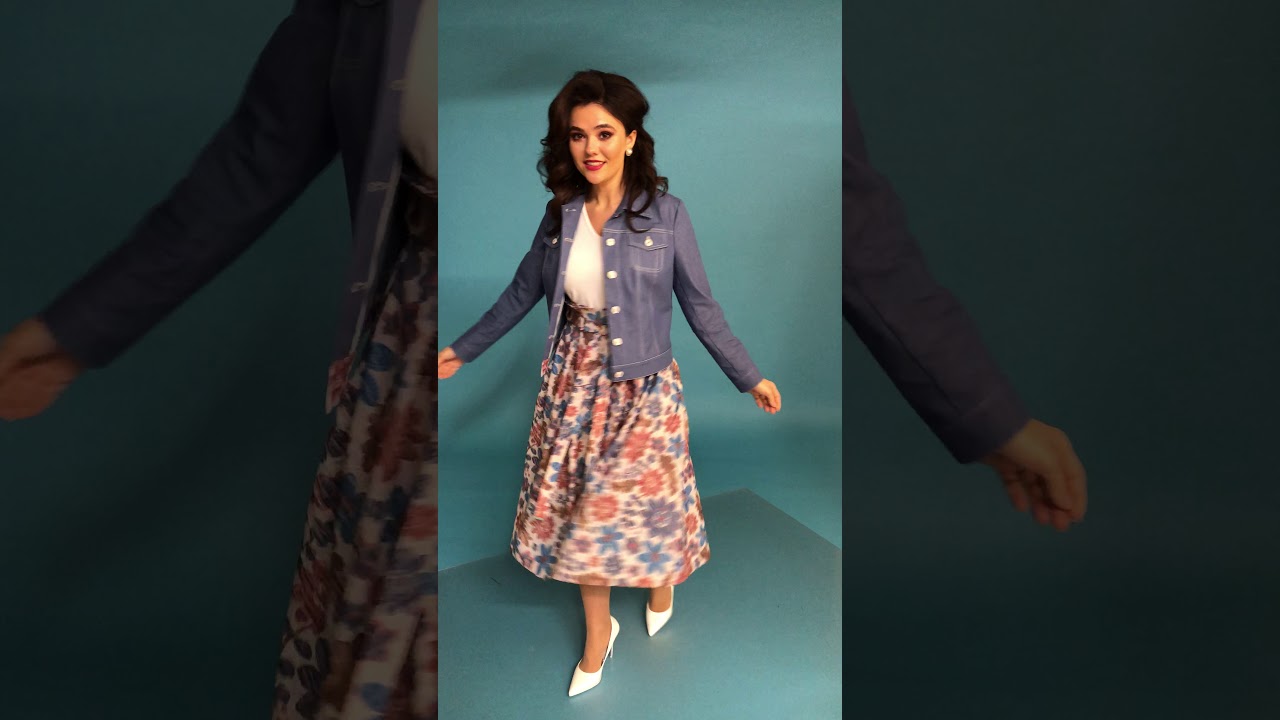 Костюм женский с широкой юбкой Мода-Юрс модель 2400