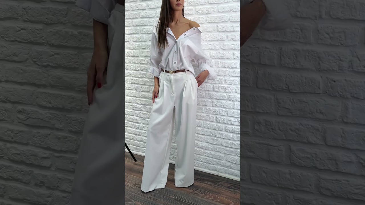 Блуза-рубашка VIZAVI 727 белая #fashion #модныепоказы #брендыодежды #style #ootd