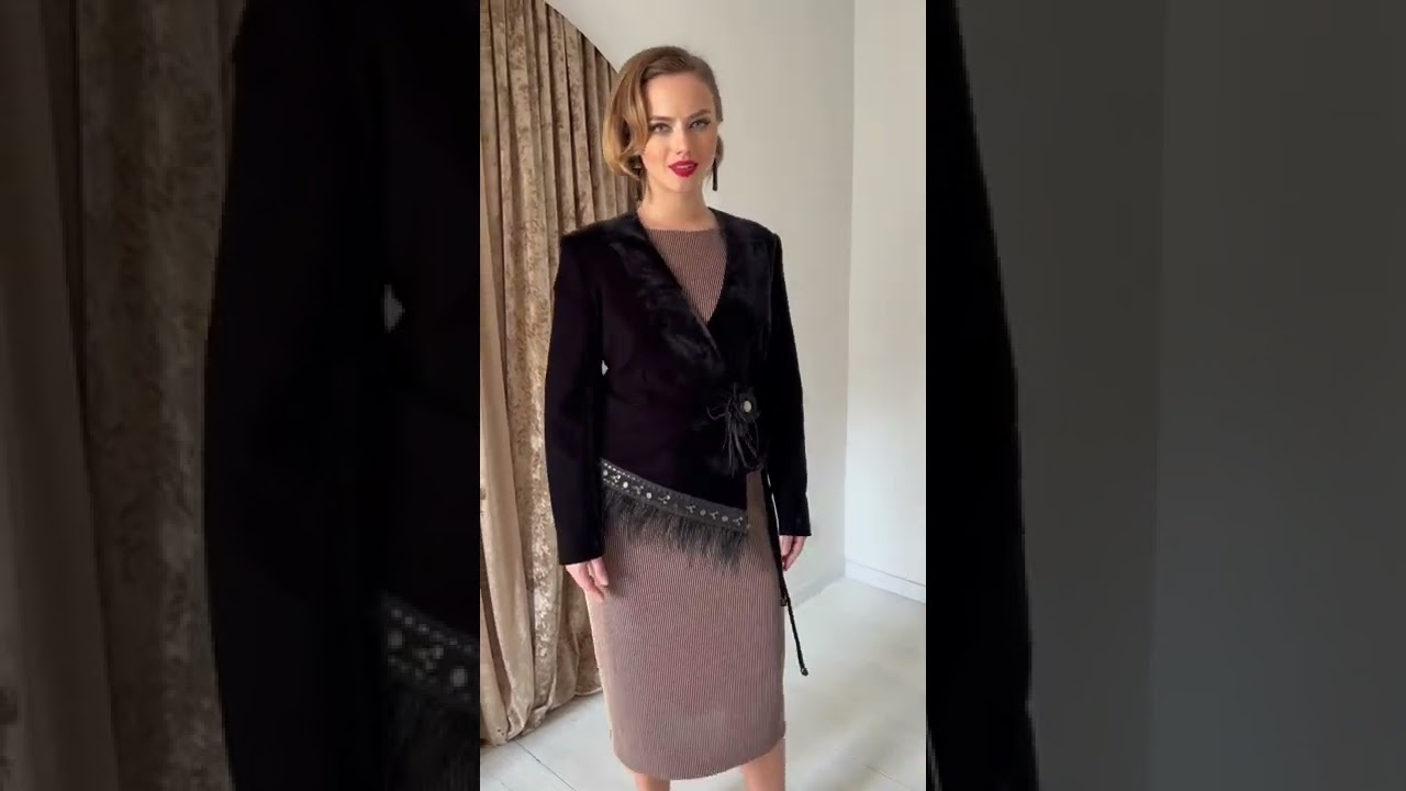 Нарядный комплект с платьем модель 2627  bronza