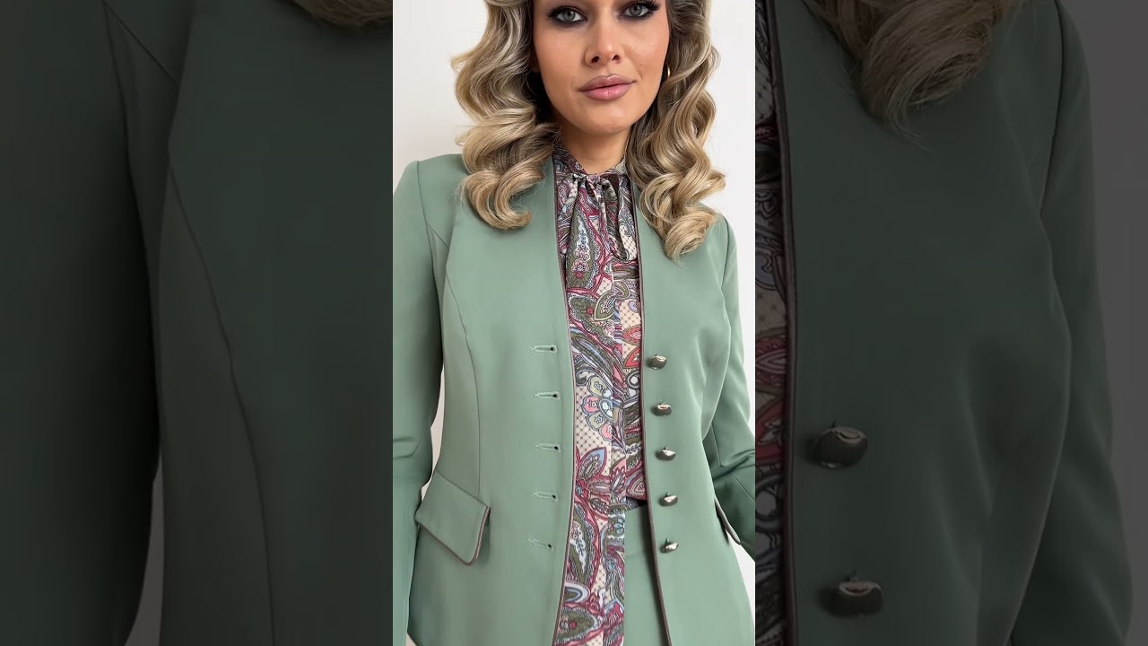 Костюм-тройка с кантом Мода-Юрс арт. 2808 oliva ogytsy  #fashion  #style  #styling  #ootd