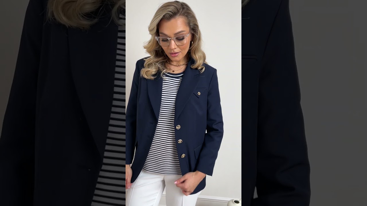 Костюм-тройка в морском стиле Мода-Юрс арт. 2891 sinij poloska  #style  #стильныйlook  #styling