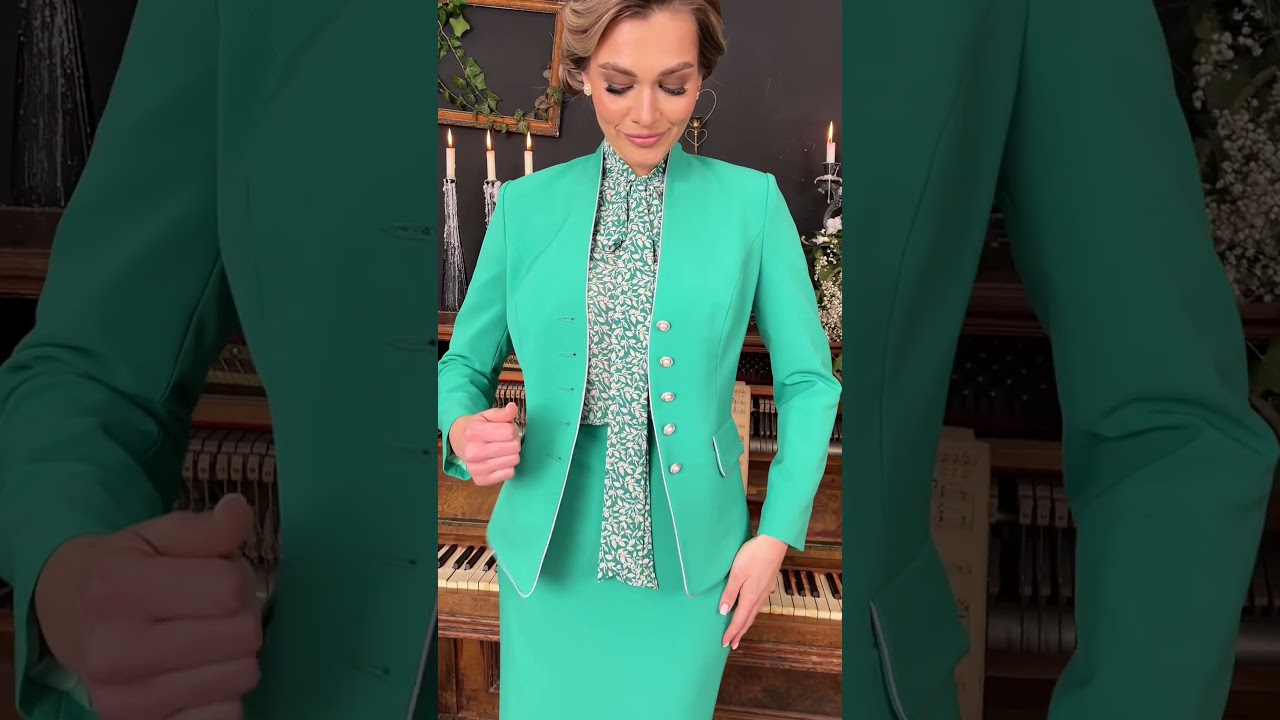 Классический костюм-тройка с кантом Мода-Юрс арт. 2808-1 biryza