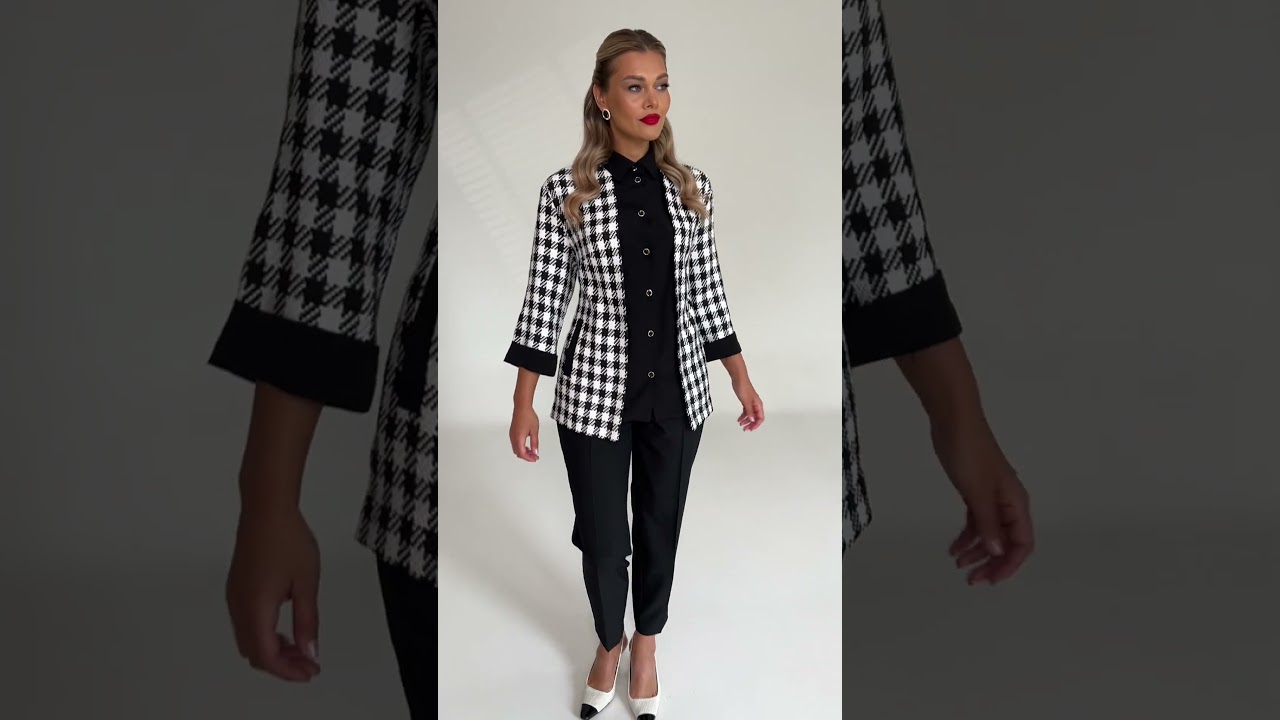 Офисный брючный костюм Мода-Юрс арт. 2729 сhernyj  #fashionstyle  #style  #ootd  #мода