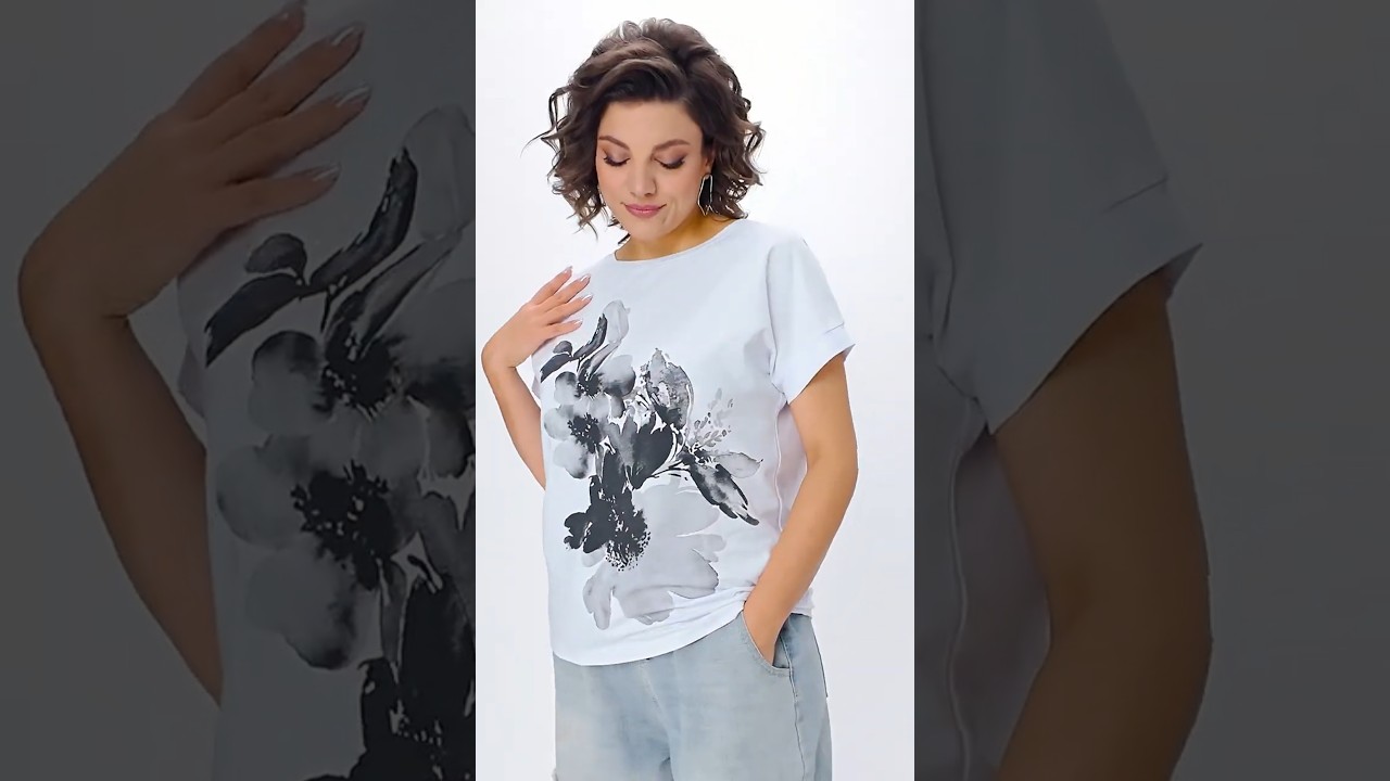 Блузка, джемпер женский Rumoda 2259 черно-белый #fashion #style #fashionstyle #одеждаизбелоруссии