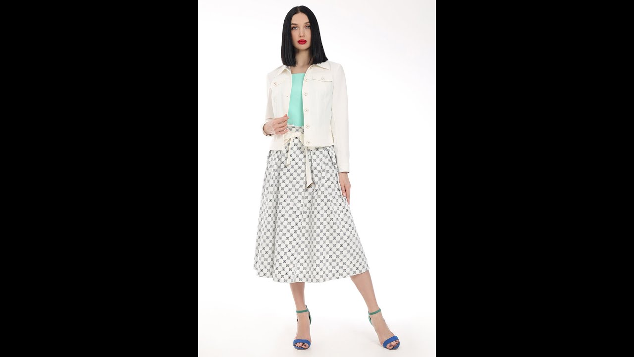 Костюм с юбкой и джинсовой курткой Мода-Юрс модель 2400