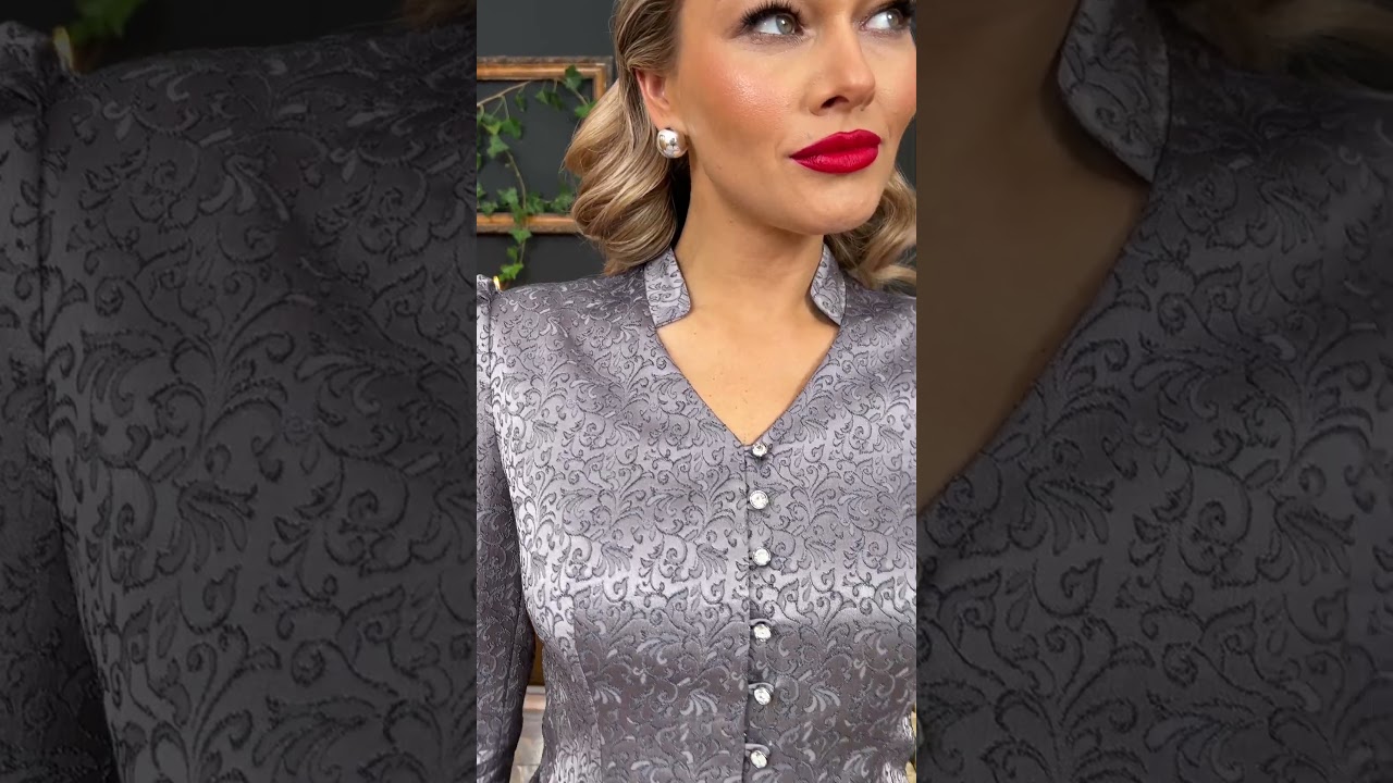 Нарядный костюм из жаккарда Мода-Юрс арт. 2319 серый  #fashion  #стильныйlook  #style  #styling