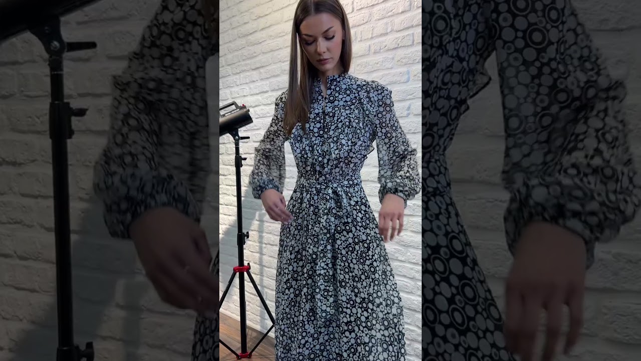 Платье женское VIZAVI 833 черно-белый цвет #fashionstyle #модныепоказы #fashion #брендыодежды #style