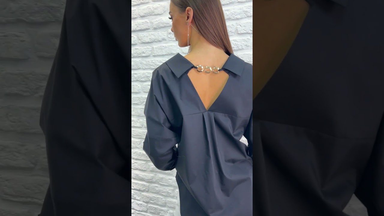 Блуза-рубашка VIZAVI 727 черный #fashion #модныепоказы #брендыодежды #style #ootd