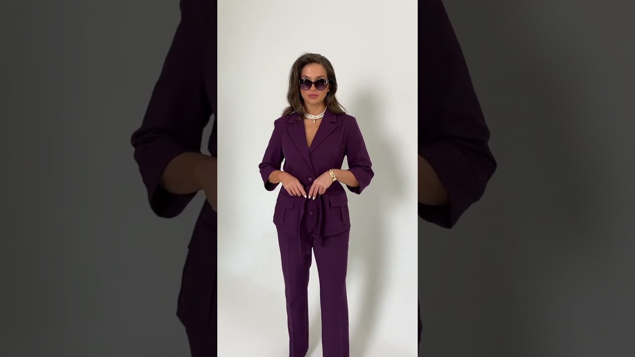 6195 костюм женский размерный ряд 50-56 цвет: слива #fashionstyle #fashion #чтомодно