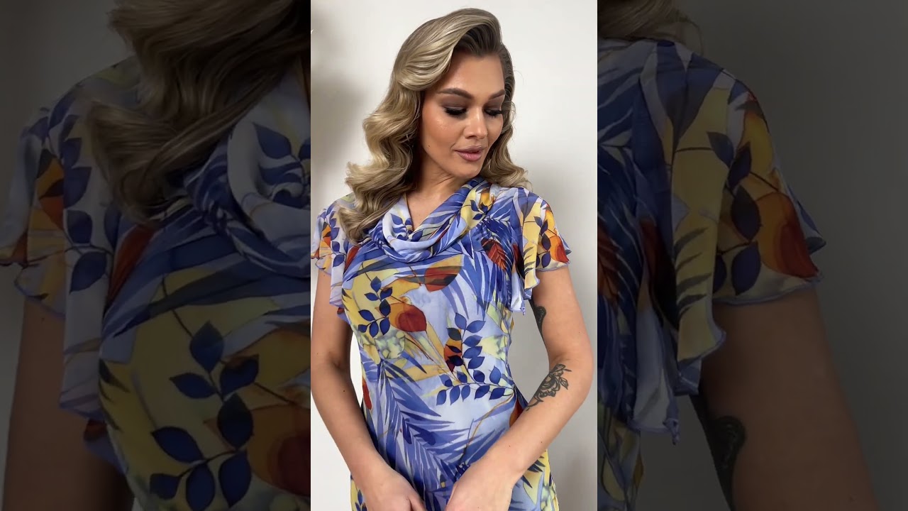 Нарядный комплект с шифоновым платьем Мода-Юрс арт.2823 siren  #style  #стильныйlook  #styling