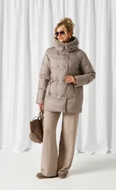 Coat Beautiful & Free 1018 seryj
