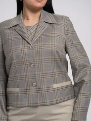 Żakiet FASHION CENTRE #Psh-3606/Bezhevaya kletka