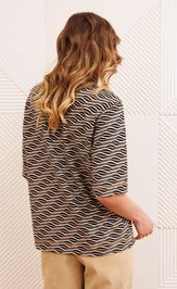 Джемпер GIZART 15380 серо-бежево-черный