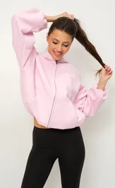 Bluza Z Kapturem Pirs 6492 rozovyj