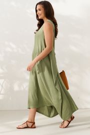 Dress Alta Moda #1084-1 olivkovyj