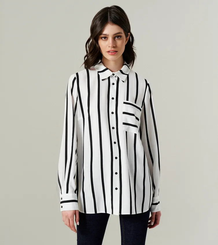 Bluzka Panda #147240w belo-chernyj