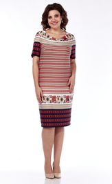 Dress Abbi 1035 ornament bordo
