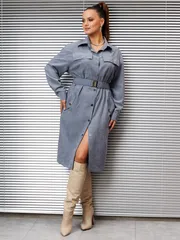 Платье Galean Style арт. 989 серо-синий