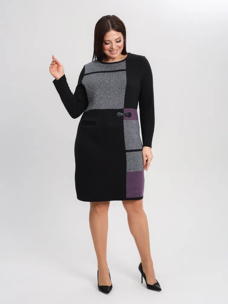 Dress BONADI #1901 baklazhan