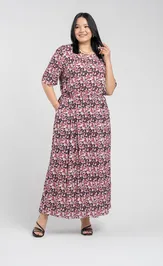 Sukienka FASHION CENTRE V-3961/Multikolor