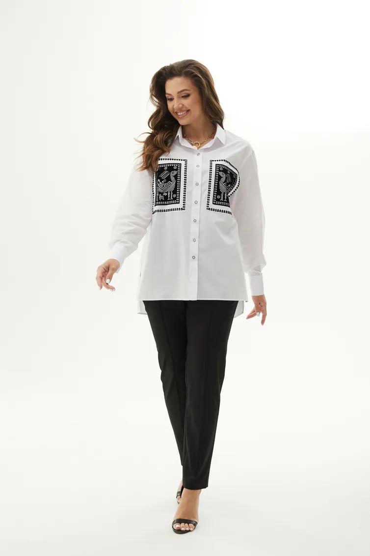Bluzka MALI #623-049 belyj