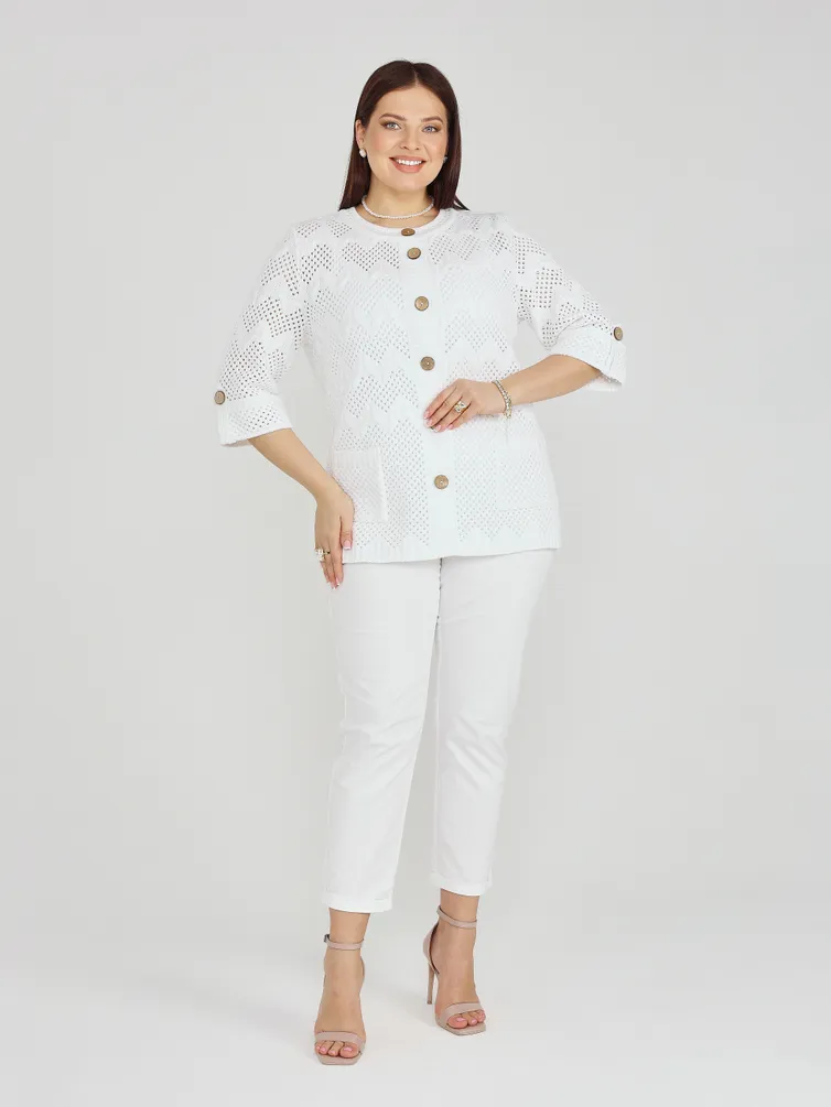 Sweter BONADI #2187 belyj