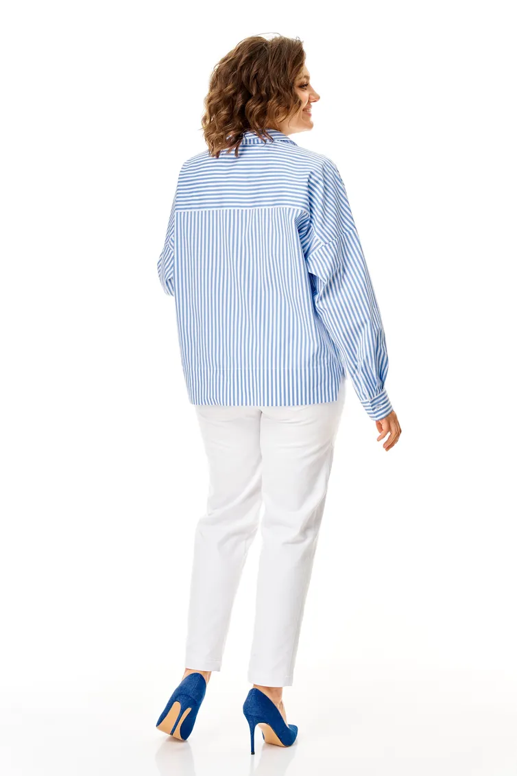 Bluzka Michel Chic #798 poloska golubaya