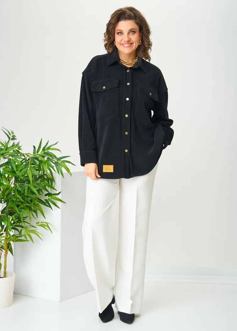 Koszula Ava fashion #M-105 chernyj