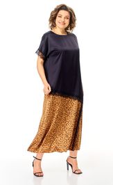 Платье Anastasia 1368 золото/черничный