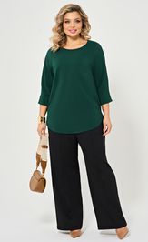 Блуза DORA plus 0220-2 темно-зеленый